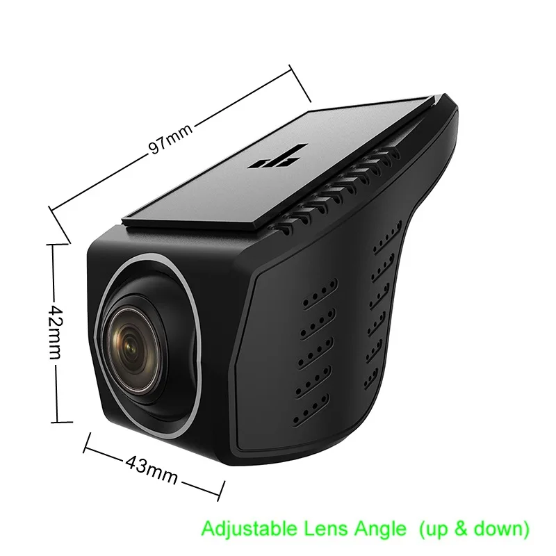 4K 2160P HD ACC Powered Universal Wifi DVR for Toyota/Chevrolet/Ford/Nissan/Hyundai Adjustable Angle Control by Mobile App