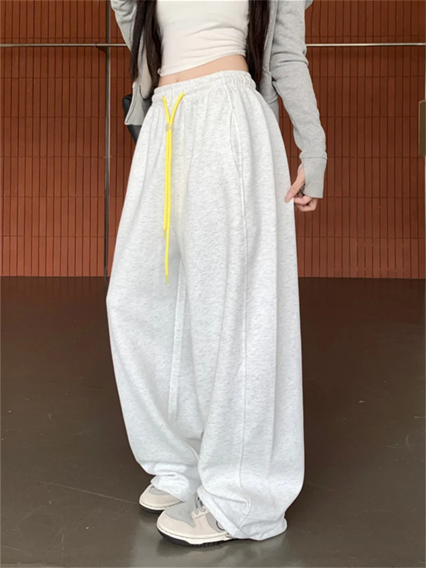 Alien Kitty S-2XL Sports 7 colors Women Pants Loose Straight OL Casual Autumn Streetweaar Solid High Waist Slim New All Match