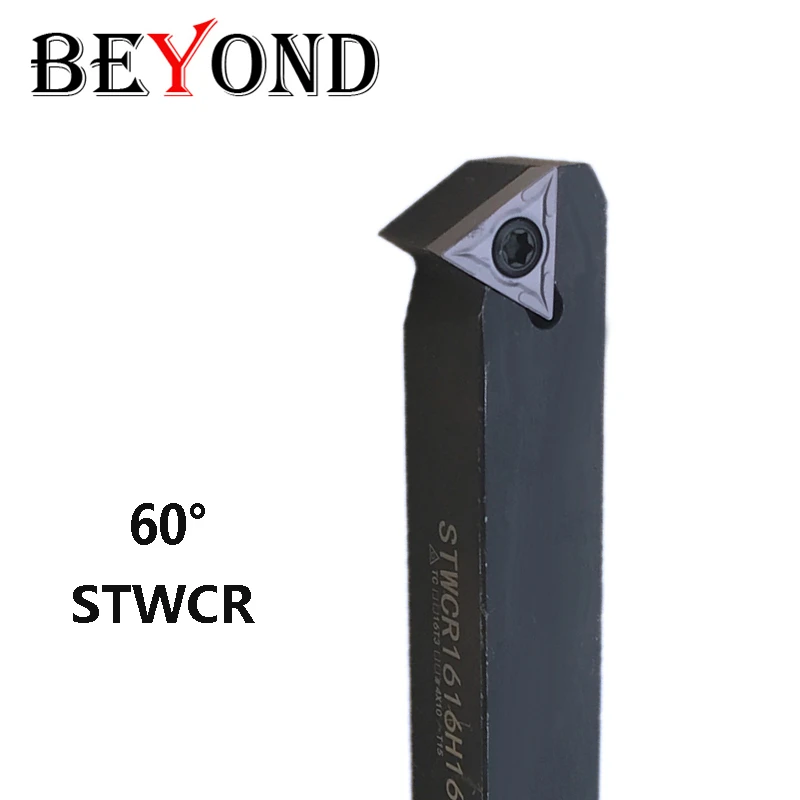 BEYOND 60 graus stwcr stwcl stwcr1212h11 stfcr2525m16 torneamento externo ferramenta titular torno cnc cortador haste uso tcmt11 16 inserções