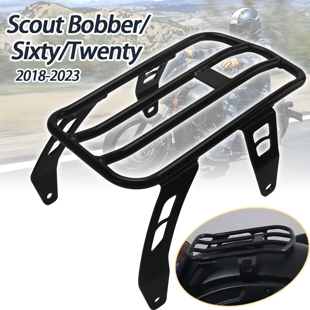 

For Indian Scout Bobber Twenty Sixty 2018-2023 Motorcycle Accessories Rider Solo Seat Luggage Rack Rear Seat Cargo Support Shelf