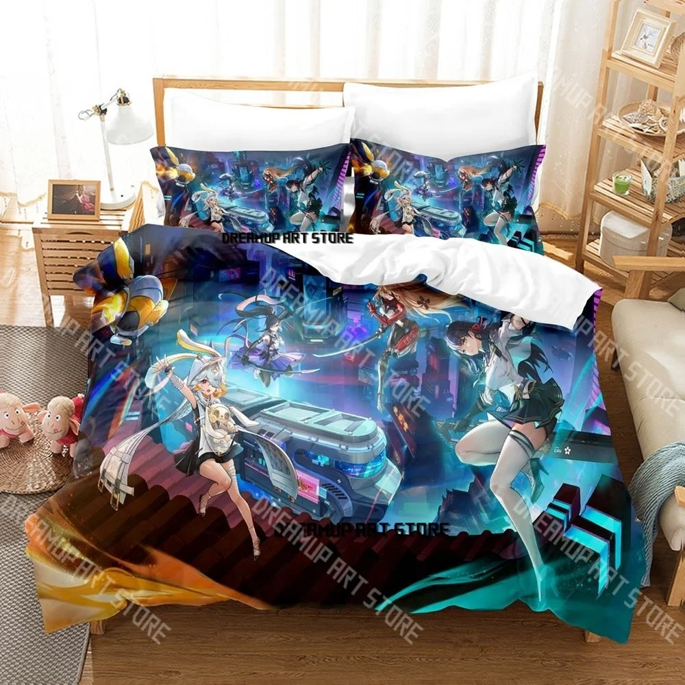 Fashion Tower of Fantasy Game Bedding Set Single Twin Full Queen King Size Bed Set Kids Bedroom Duvetcover Sets Bed Sheet Set