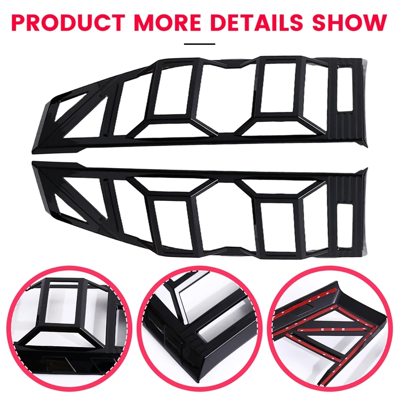 Gloss Black Car Taillight Frame Lampshade Decoration For Chery JETOUR Traveler T2 2023 2024 Model