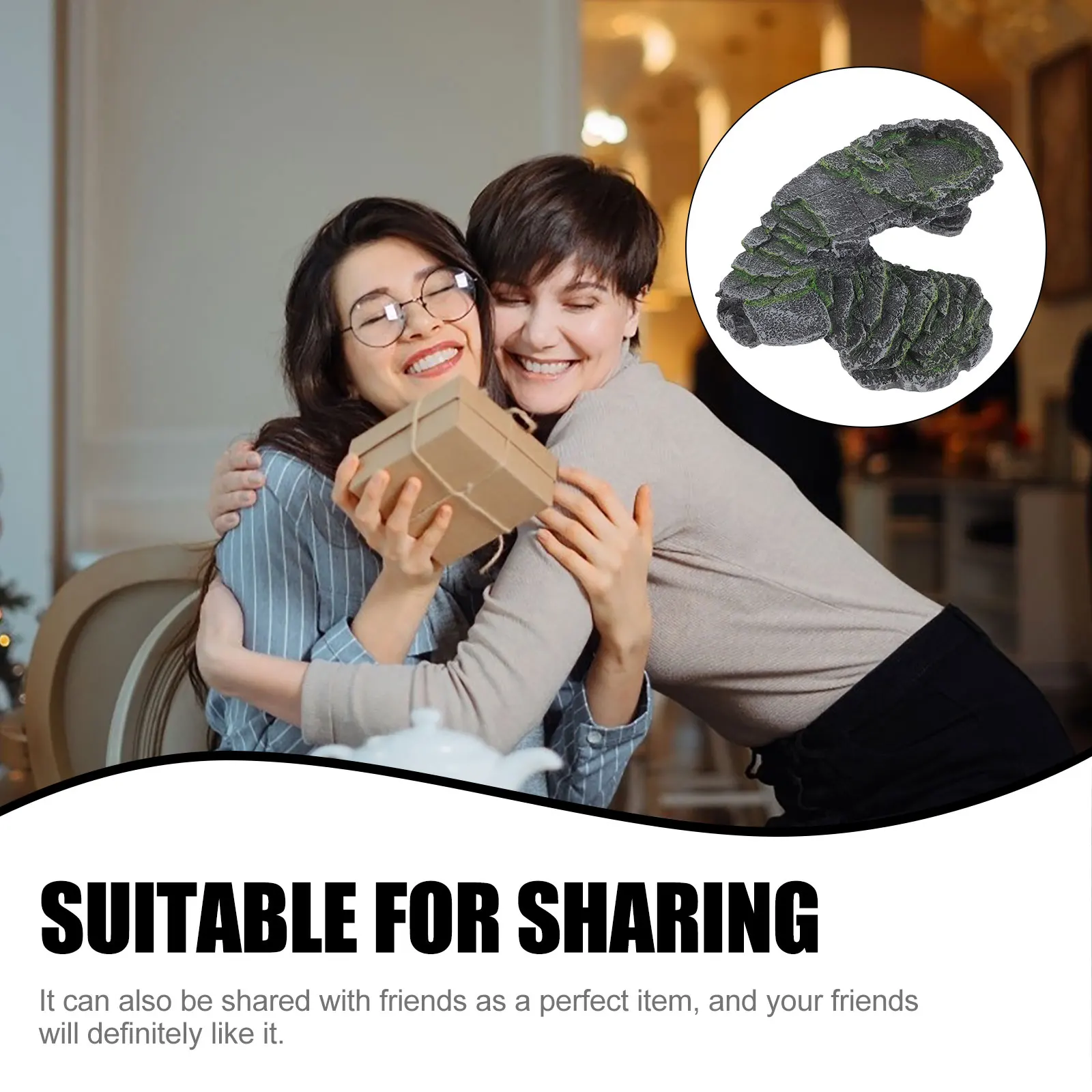 

Turtle Basking Platform Small Resin Reptile Habitat Ornament For Aquatic Turtles Tank Decoration Floating Dock Ramp Hideout