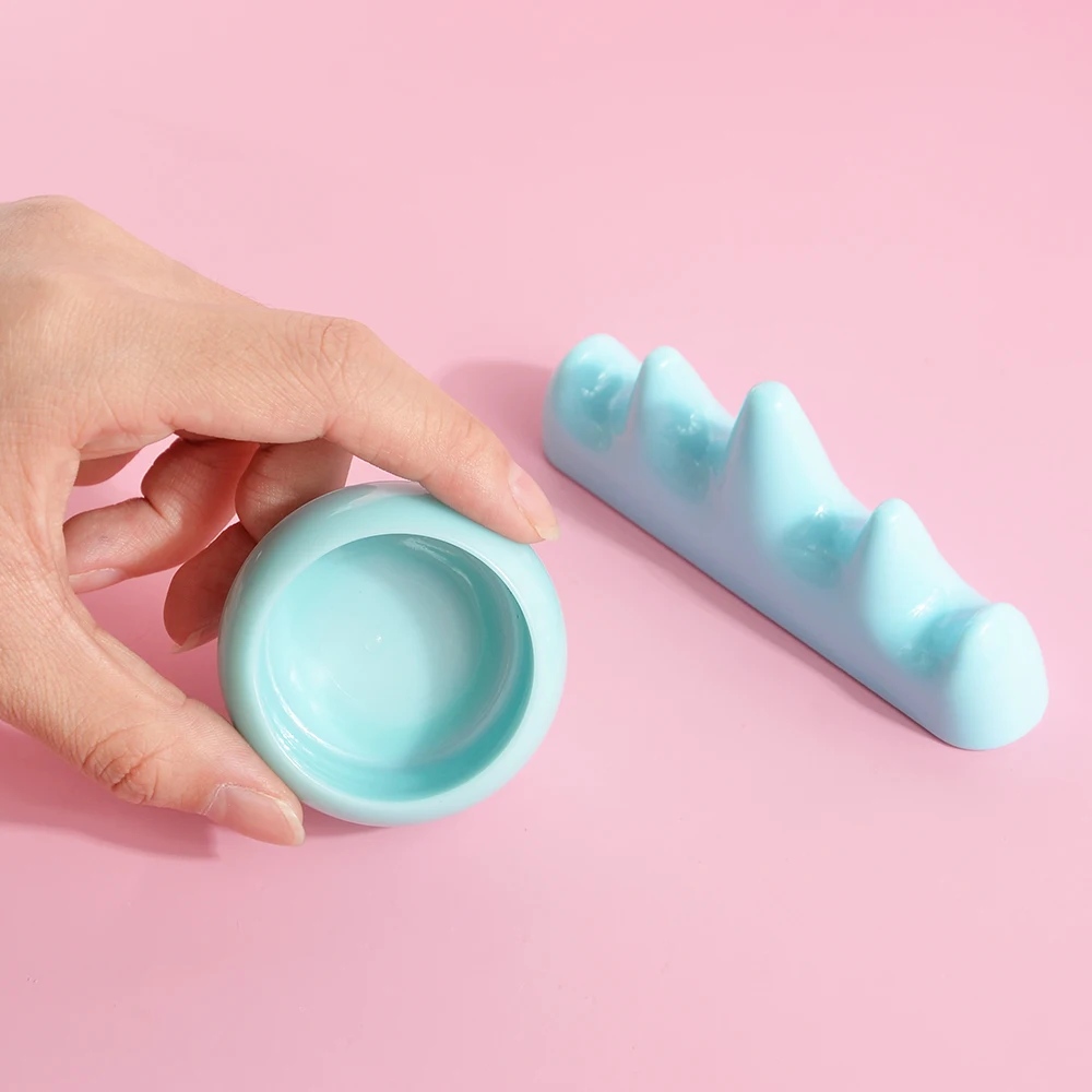 1set Professional Nail Brush Washing Equipment Acrylic Liquid Powder Container Nail Cup Nail Rrush Holder Manicure Tools