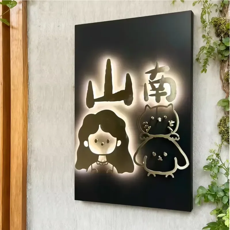 Custom Shape Illuminated Light Box Training Center Identification Plate Modern Style Commercial Backlit Sign