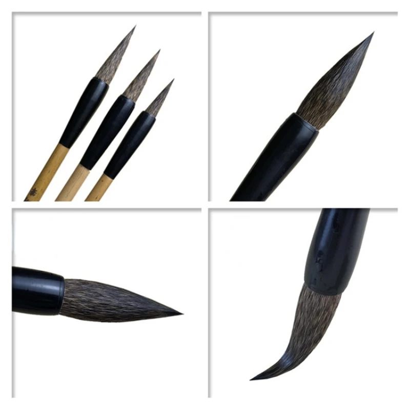 Mouse Whisker Brushes Set Chinese Calligraphy Brushes Chinese Calligraphy Regular Script Writing Brush Clerical Script Brush Pen