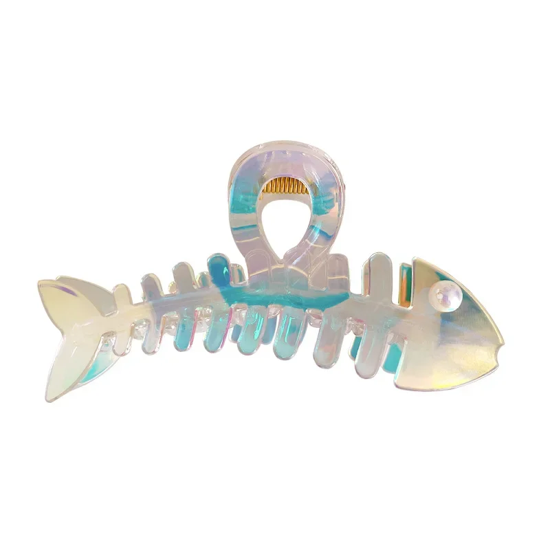 Original Desige Fishbone Hair Clips Cartoon Fish Hair Claw Clip Ponytail Hairdo Personality Shark Princess Hair Accessories