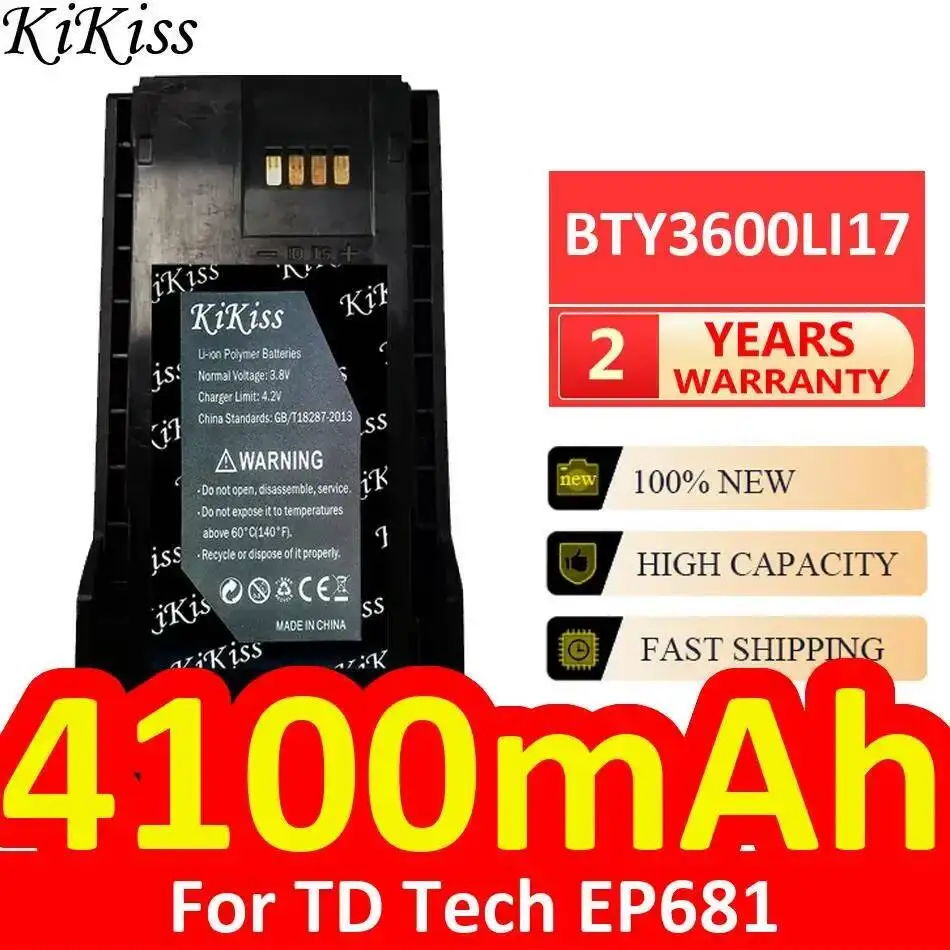 

Good Low-Temperature Performance 4100Mah For TD Tech EP681 Walkie-Talkie Battery BTY3600LI17