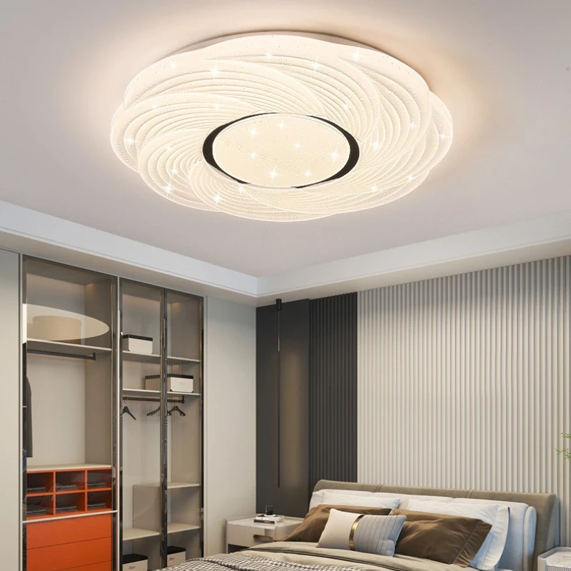 Super Bright Round Ceiling Lamp Master Bedroom Modern Simple High-End Feeling Ceiling Light Cream Style Kitchen Cafe Dining Hall-image