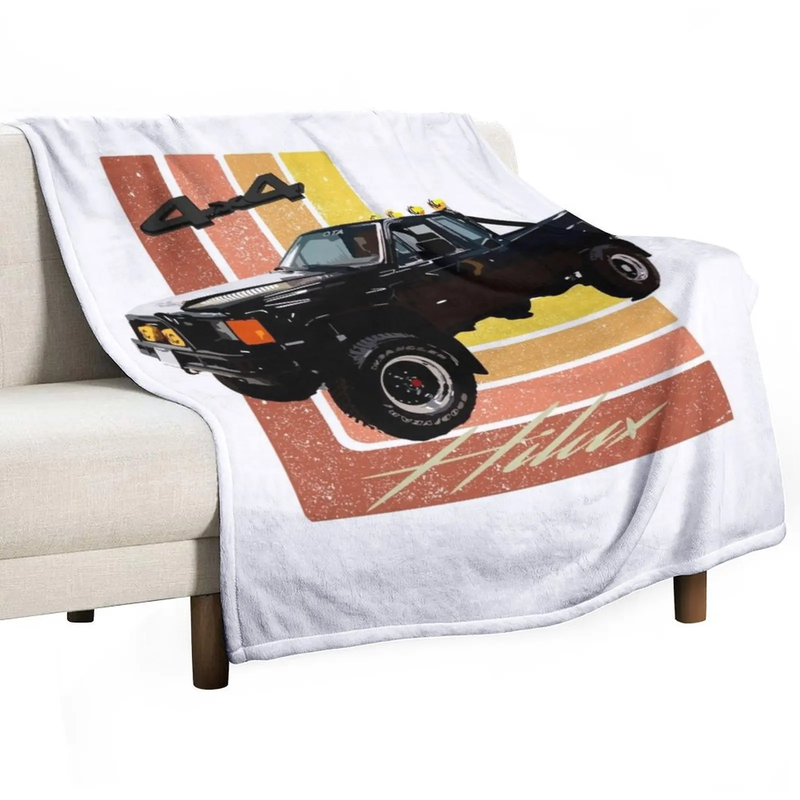 1985 Hilux 4x4 Pickup Truck Throw Blanket Beautifuls Plush For Sofa Thin Blankets