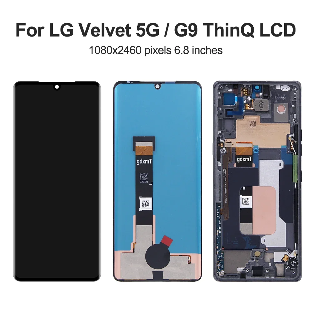 For LG G9 ThinQ 6.8''For LG Velvet 5G LM-G900N LM-G900EM LM-G900 LCD Display Touch Screen Digitizer Assembly Replacement