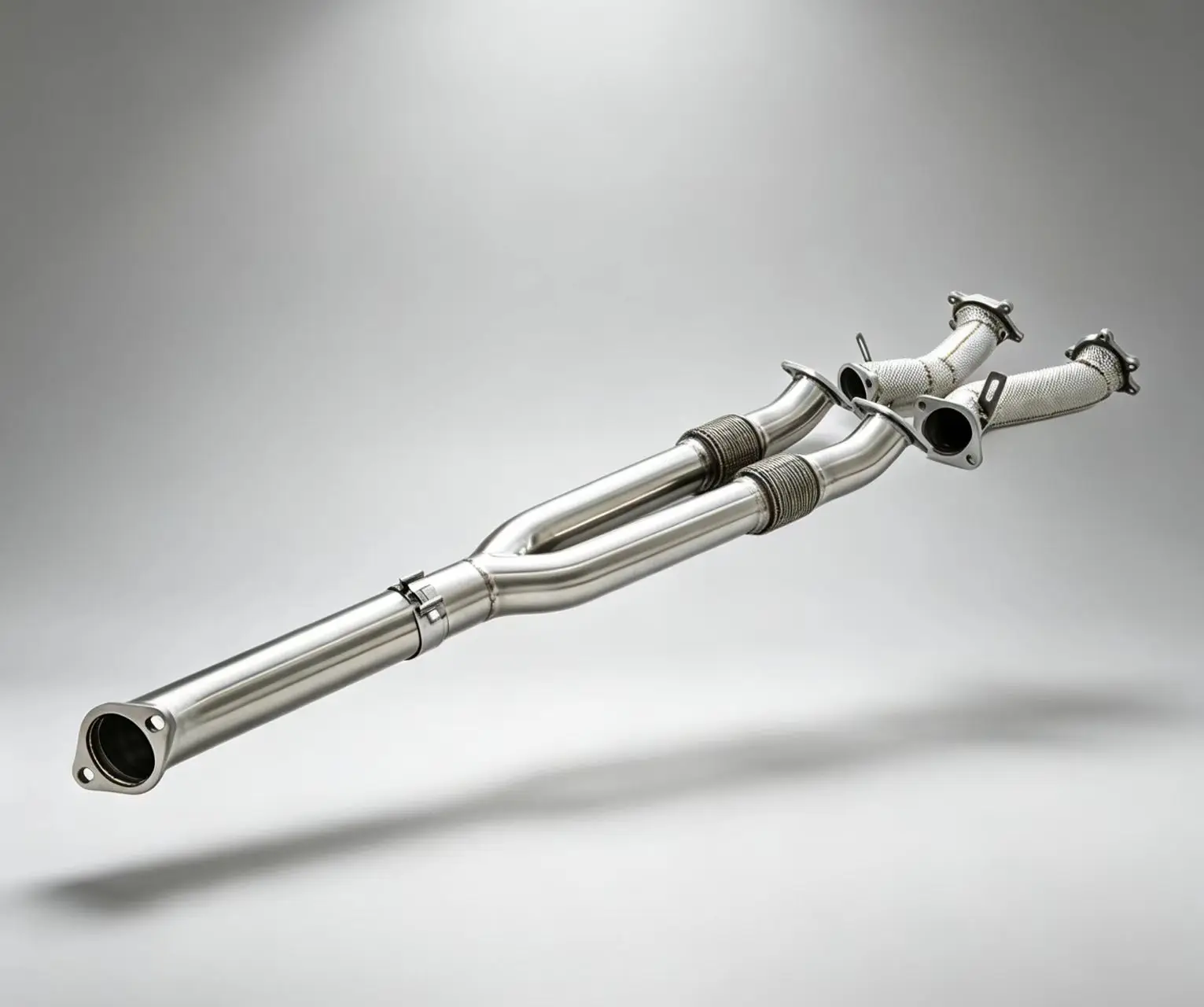 Exhaust head with Y-shaped front section for Nissan GTR R35 3.8t Stainless steel exhaust head with insulation layer, high-perfor