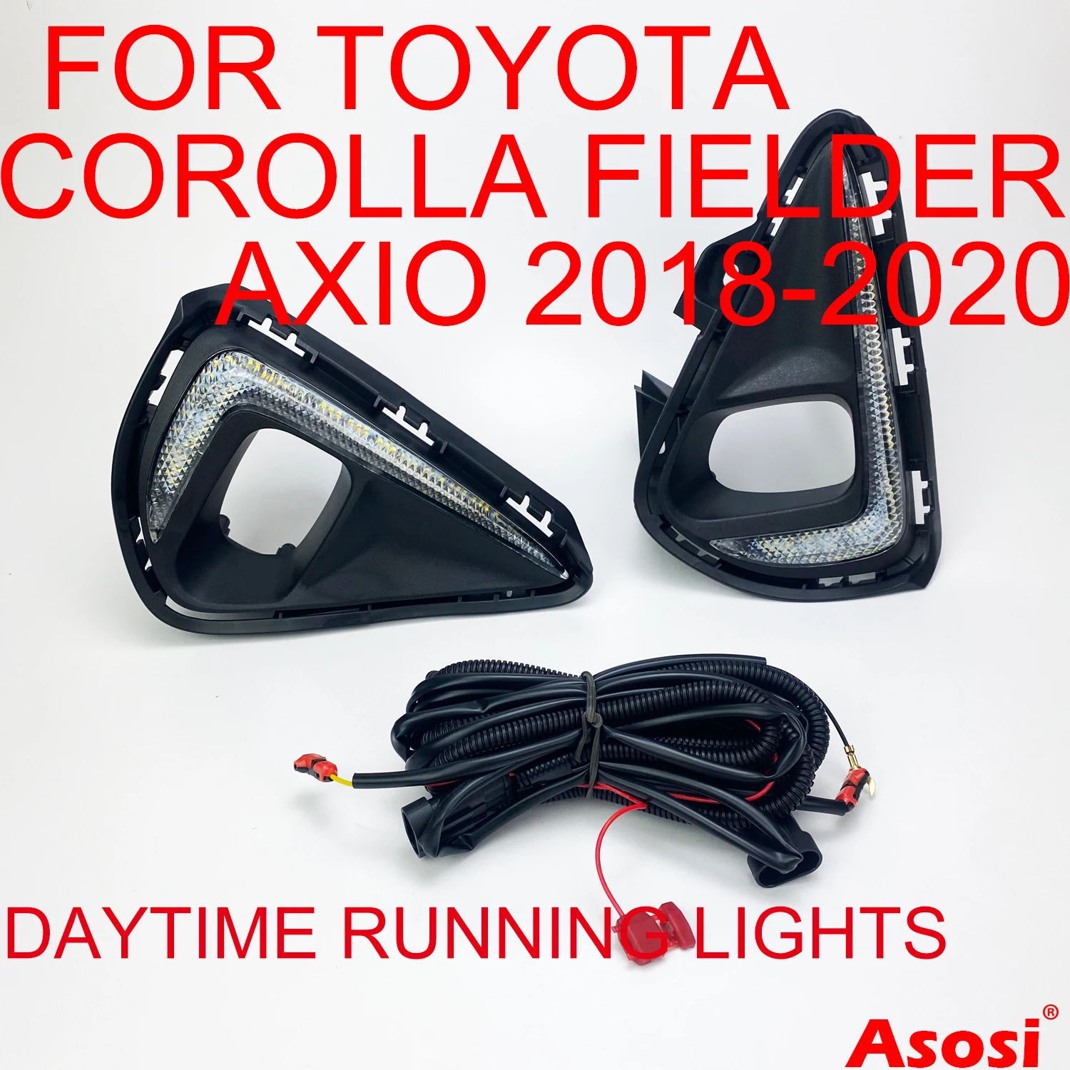 

Bumper LED DRL Daytime Running Lights For Toyota Corolla Fielder Axio 2018 2019 2020 Right + Left Side With Turn Signal Function