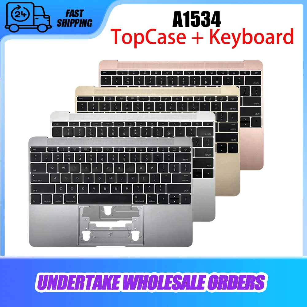 Original A1534 US Layout Top Case Keyboard for MacBook Air 12