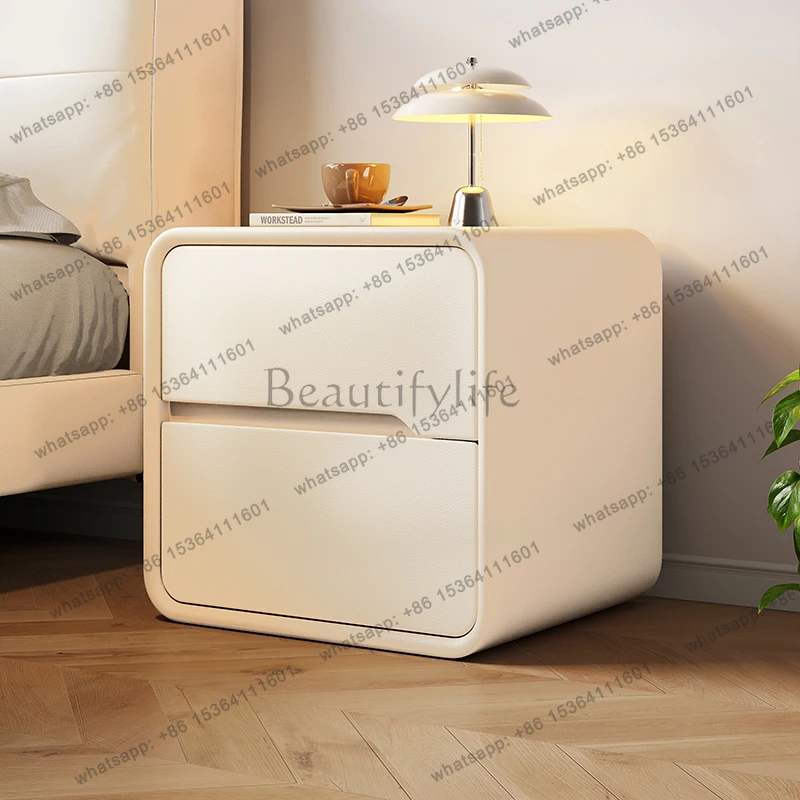 Modern Minimalist Bedroom Nightstand Internet Celebrity Cream Style Narrow Edge Small Light Luxury Creative Bedside Table