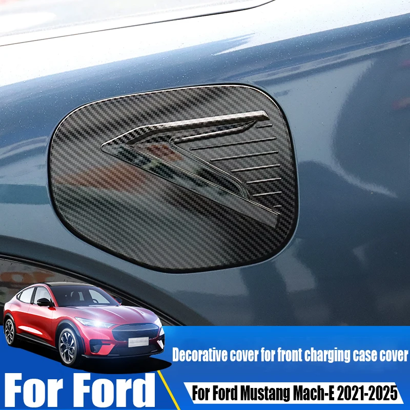 Front charging case cover decorative cover car exterior decoration accessories For Ford Mustang Mach-E 2021 2022 2023 2024 2025