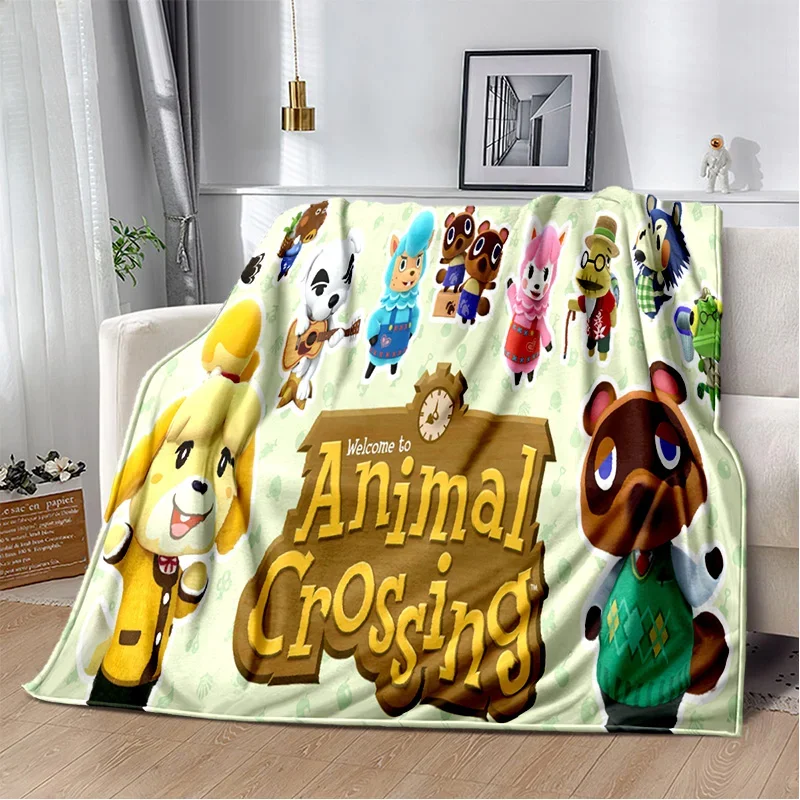 

Мультяшное одеяло Animal Crossing New Horizons, мягкое одеяло для дома, спальни, кровати, дивана, пикника, путешествий, офиса, детское одеяло