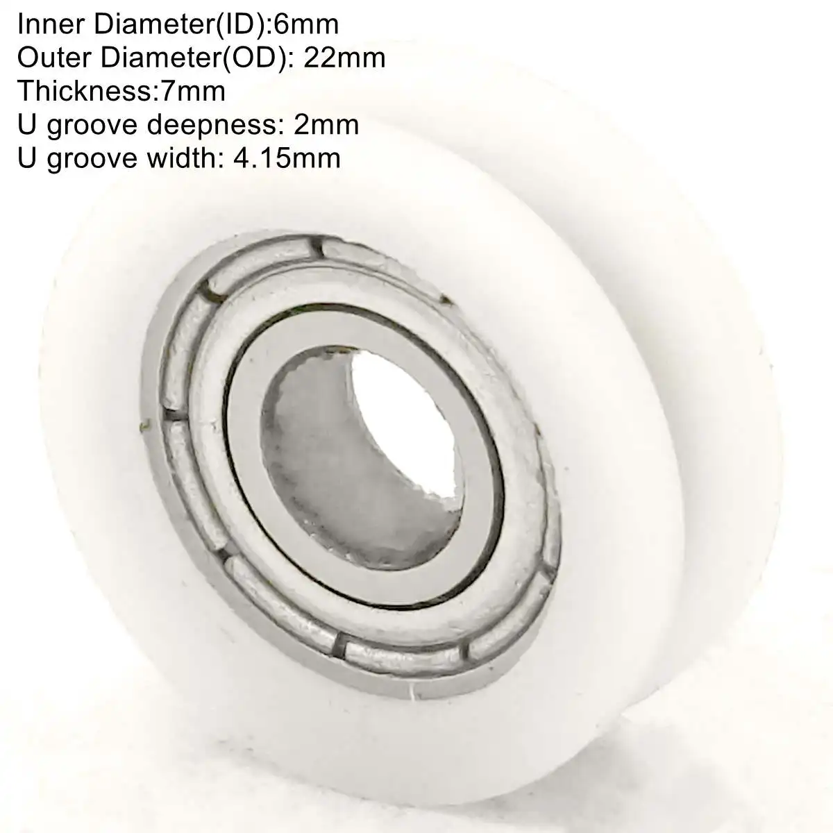 6*19*6mm V Groove breite 2mm Umlenkrolle Sheave Versiegelt Schiene Kugellager – Detail 6