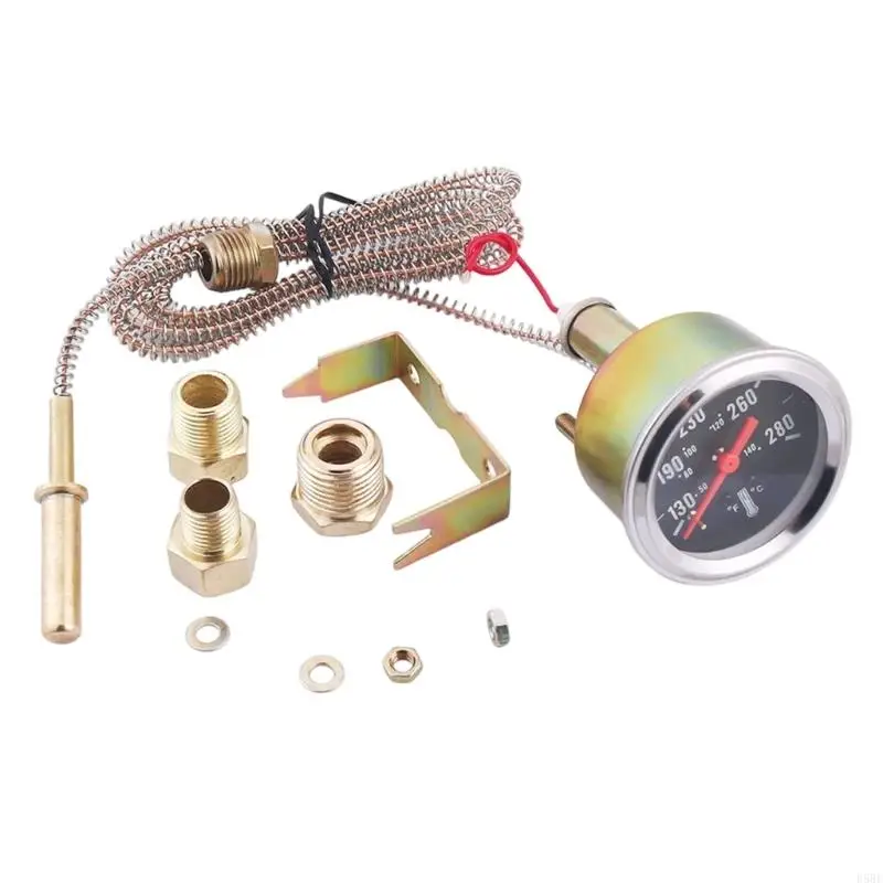 

D5BE Mechanical Water Temperature Meter For Automotive Marine And Industrial Use Featuring Lighted Display