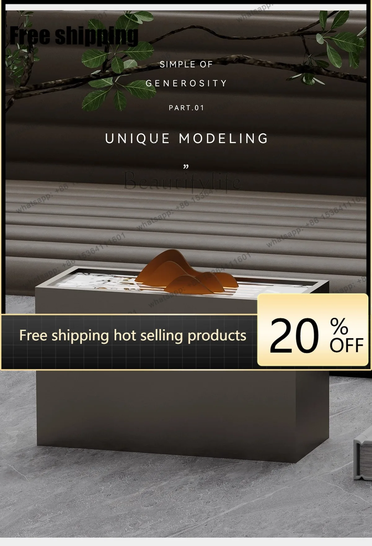 Hot Light luxury desktop running water ornament circulating modern living room lucky water landscape office water feature