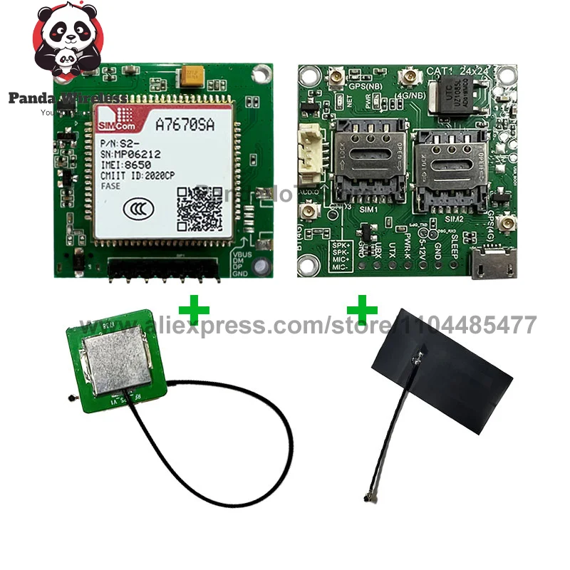 

SIMcom A7670SA-FASE Основная плата A7670SA-FASE Макетная плата LTE CAT1 + 4G + 2G + Voice + GNSS A7670SA-FASE 1 шт. с GPS