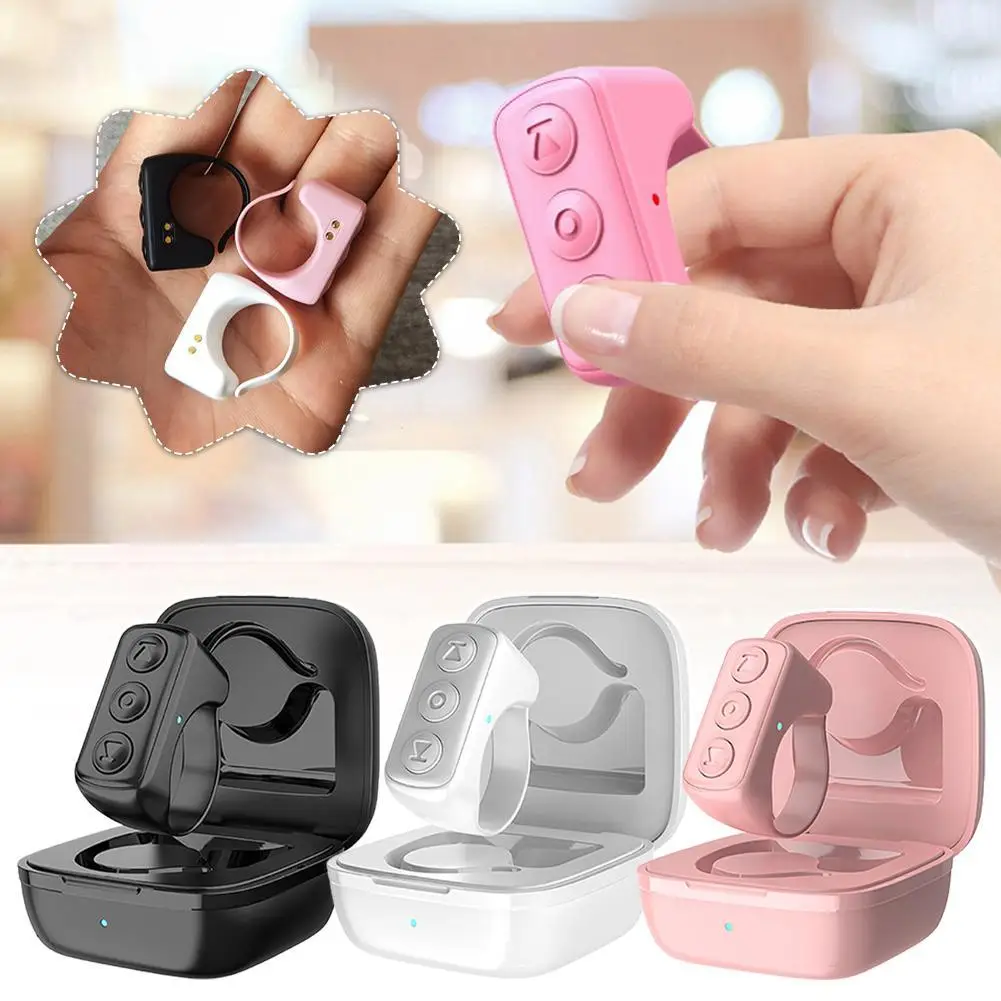 Wireless Bluetooth Fingertip Selfie Controller Short Video Page Flipping Browsing Device Mobile Phone Remote Control 