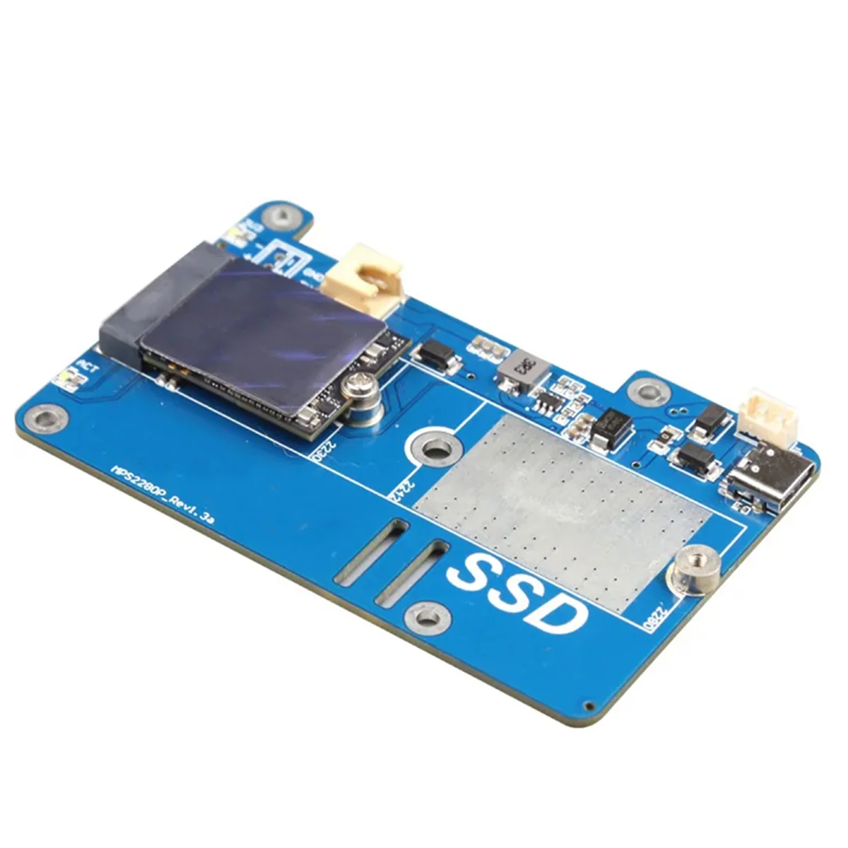 

MPS2280P PCIE M.2 NVME SSD HAT для Raspberry Pi 5, поддержка 2280 2230 2242 Gen 3, плата расширенияJAS