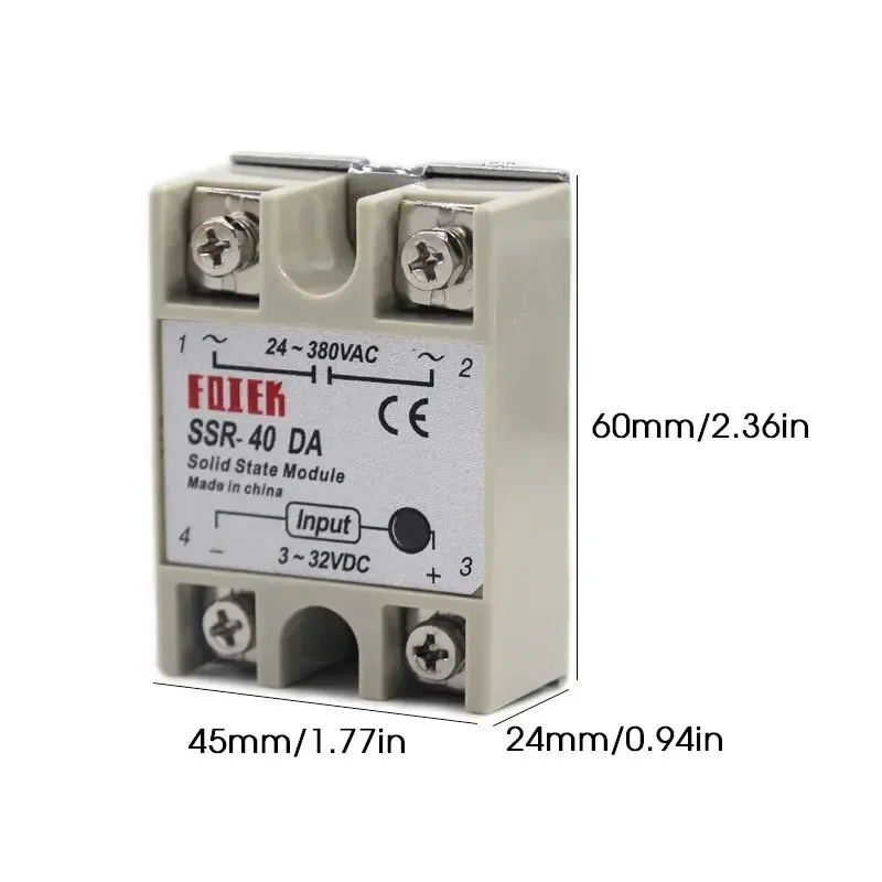 Solid State Relay SSR-10DA SSR-25DA SSR-40DA 10A 25A 40A Actually 3-32V DC To 24-380V AC SSR 10DA 25DA 40DA