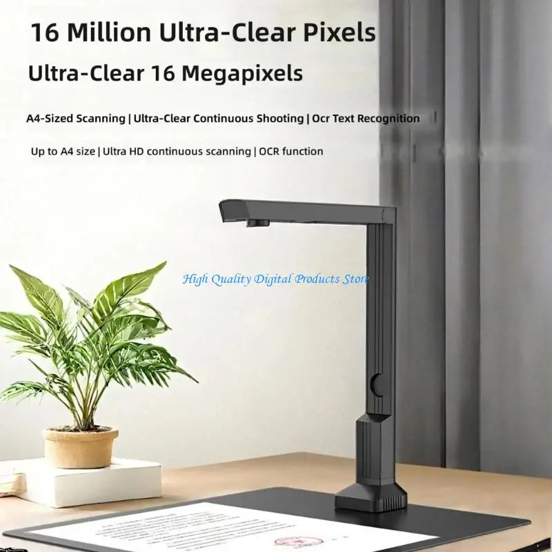 U2JE USB High Resolution Document Scanner For Office Students Lawyers 1600W Pixels OCR In Multiple Languages