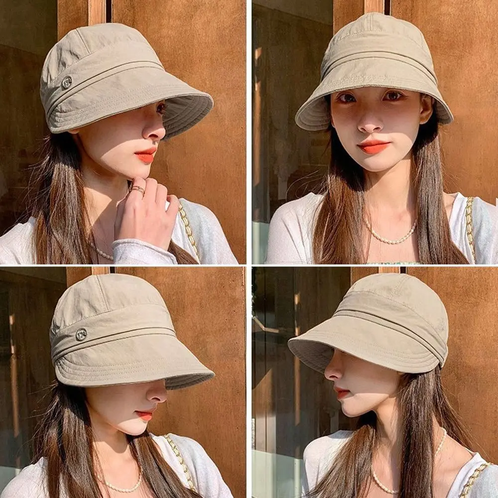 

Простая регулируемая солнцезащитная шляпа с большими полями, анти-УФ-защита, складная шляпа от солнца на весну и лето, уличная шляпа от солнца для женщин и мужчин