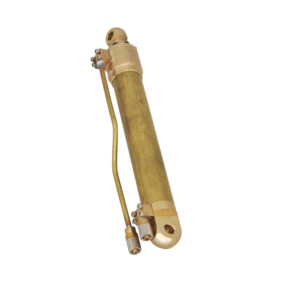 OD 18mm Hydraulic Brass Oil Cylinder With Flange Joint Copper Pipe 50/70/85/95/110/120/130/140MM Stroke For 1/12 RC Excavator