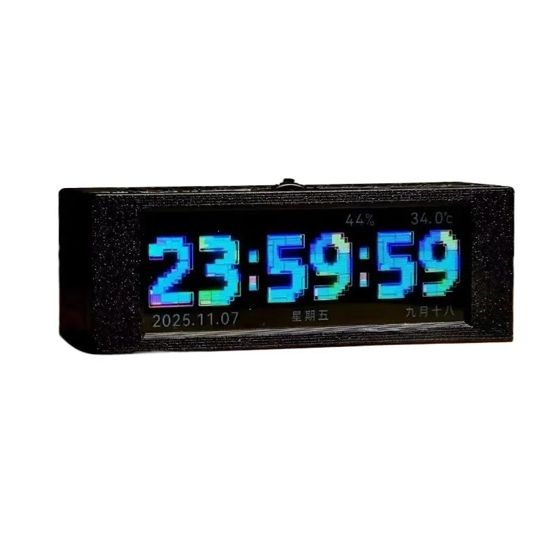 3D printed page-turning clock, music spectrum, built-in WiFi for networking