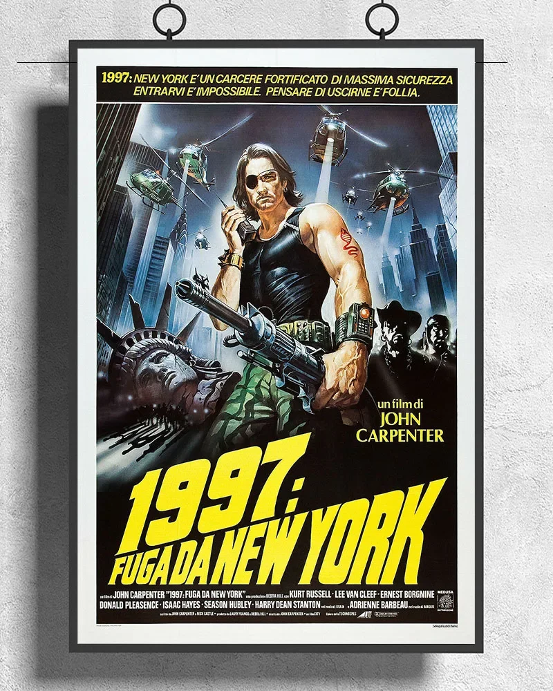 L075 ESCAPE FROM NEW YORK Movie 1981 117 Silk Fabric Poster Art Decor Indoor Painting Gift