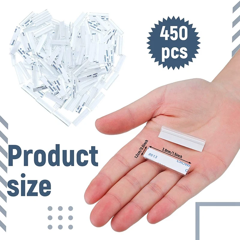 Adaptador de labios de plástico a granel, autoadhesivo para colgador de labios pendientes, collar, tarjeta, exhibición de Joyas, 450 unidades