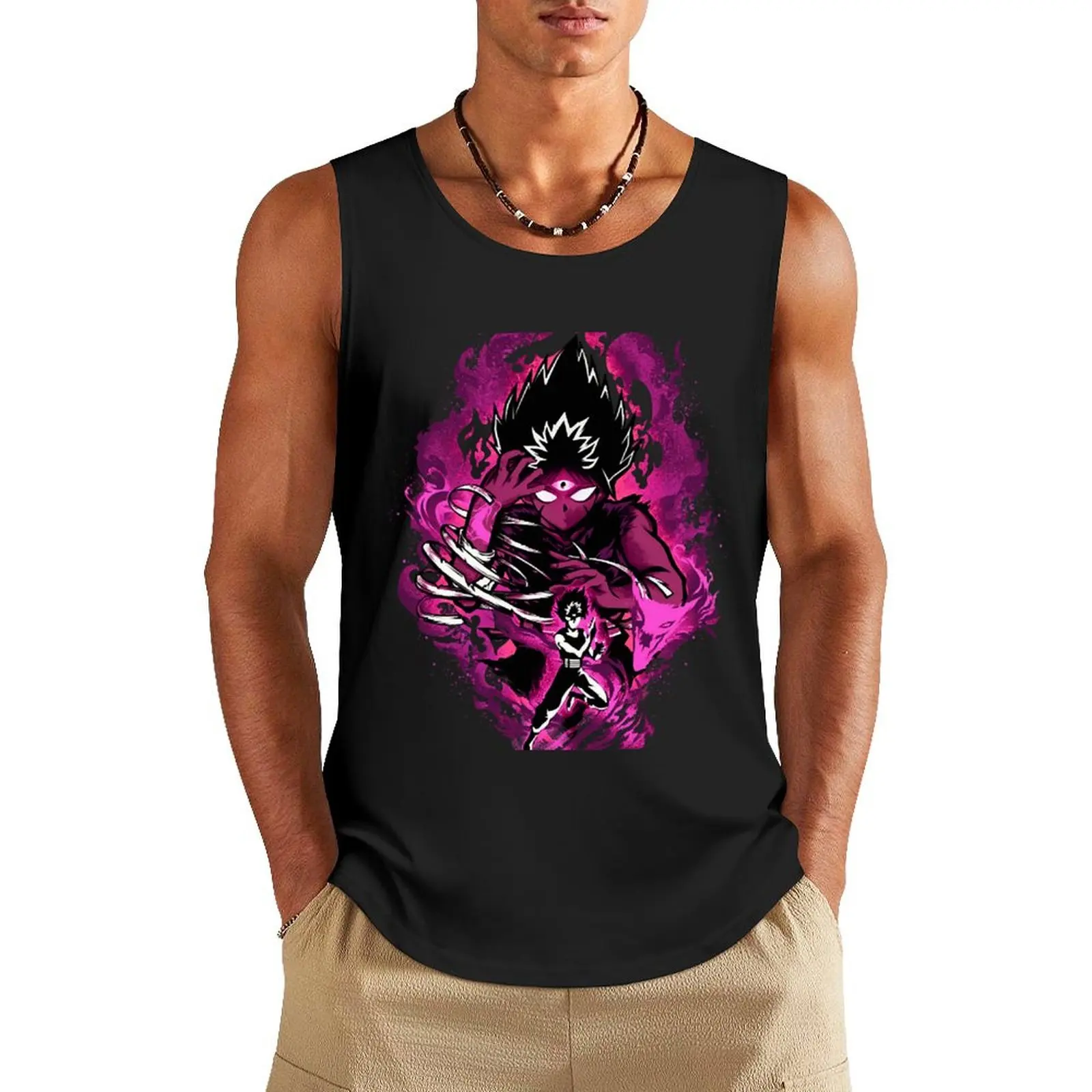 Hiei Master of the Evil Eye - Tshirt Tank Top man sexy?costume Gym clothes Vest male Men's gym t-shirt