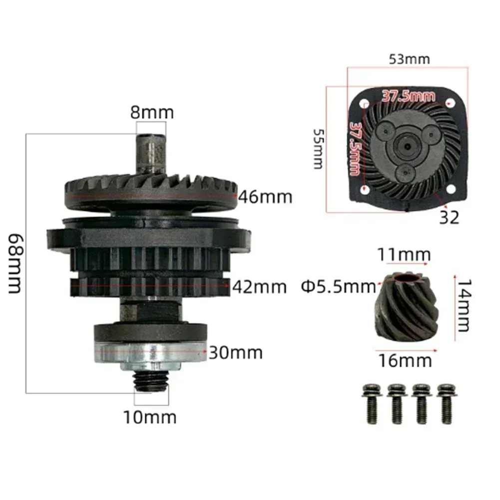 

Металлический комплект шестерен для угловой шлифовальной машины для Bosch 6-100, пресс-плита для угловой шлифовальной машины в сборе FF03-100A, шестерня для угловой шлифовальной машины 07422