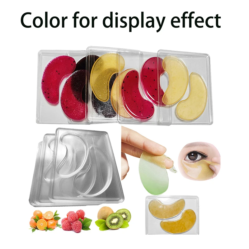 2/5/10/12/24/25Pairs/lot Portable Reusable Eye Mask Patch Tray Plate Transparent DIY Eye Mask Mold For Fruit Vegetable Mask