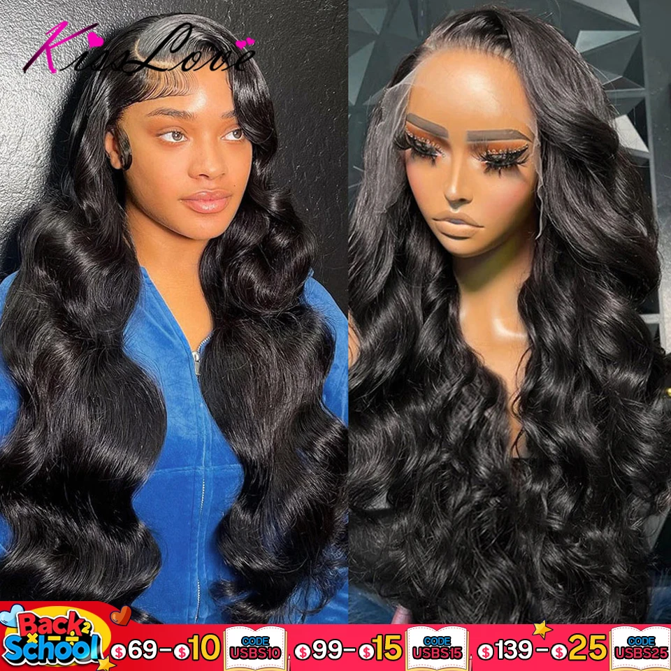 KissLove Body Wave 13x4/13x6 HD Lace Front Human Hair Wigs Pre Plucked 5x5 HD Lace Closure Wigs 360 Human Hair Lace Frontal Wig