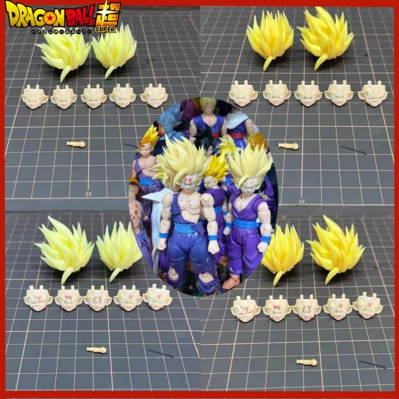 Dragon Ball Shf Super Saiyan Son Gohan Sdcc Shf 3.0 Cabezas de Resina de Repuesto y Accesorios para el Cabello para Figura de Acción de Anime