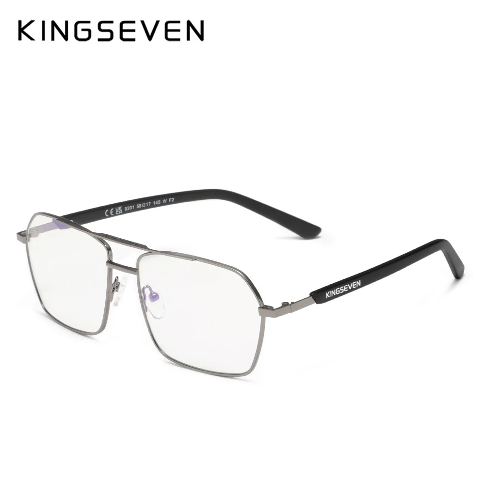 KINGSEVEN Rechteckige Anti-Blue-ray-Brille für Herren, Telefon, Computer, Anti-Blaulicht-blockierende Brille für Damen, leicht – Detail 3