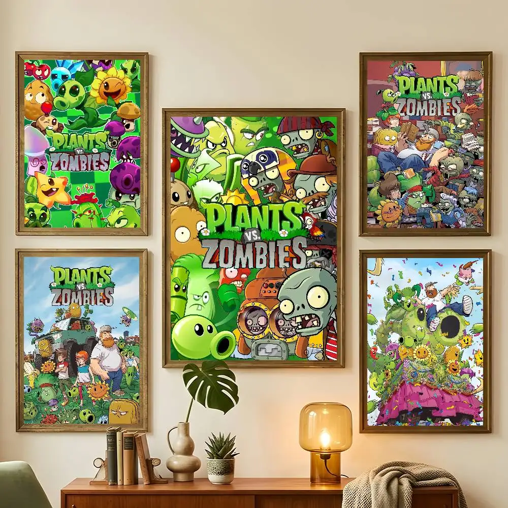 Classic Game P-Plants Vs Z-Zombies Poster For Bedroom Gamer Room Decor Restaurant Wall Trendy Aesthetic Gift