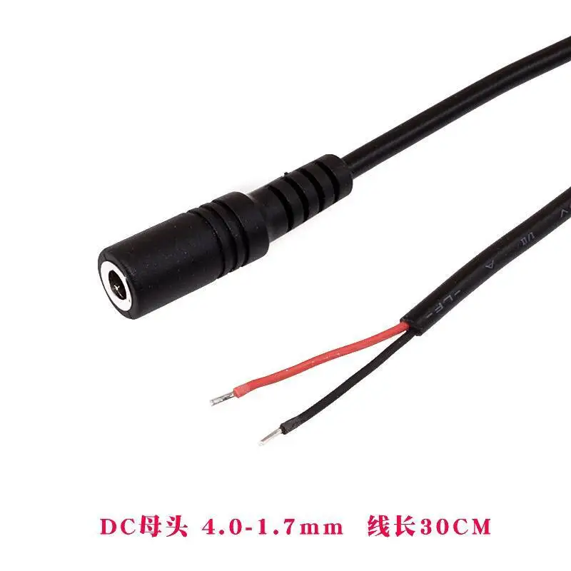 1 Stück DC 3,5-1,35 mm Stecker- und Buchsenkabel, Stromversorgung, 0,3 mm², Einzelkopf, 4,0-1,7 mm Rundloch, 30 cm lang – Detail 4
