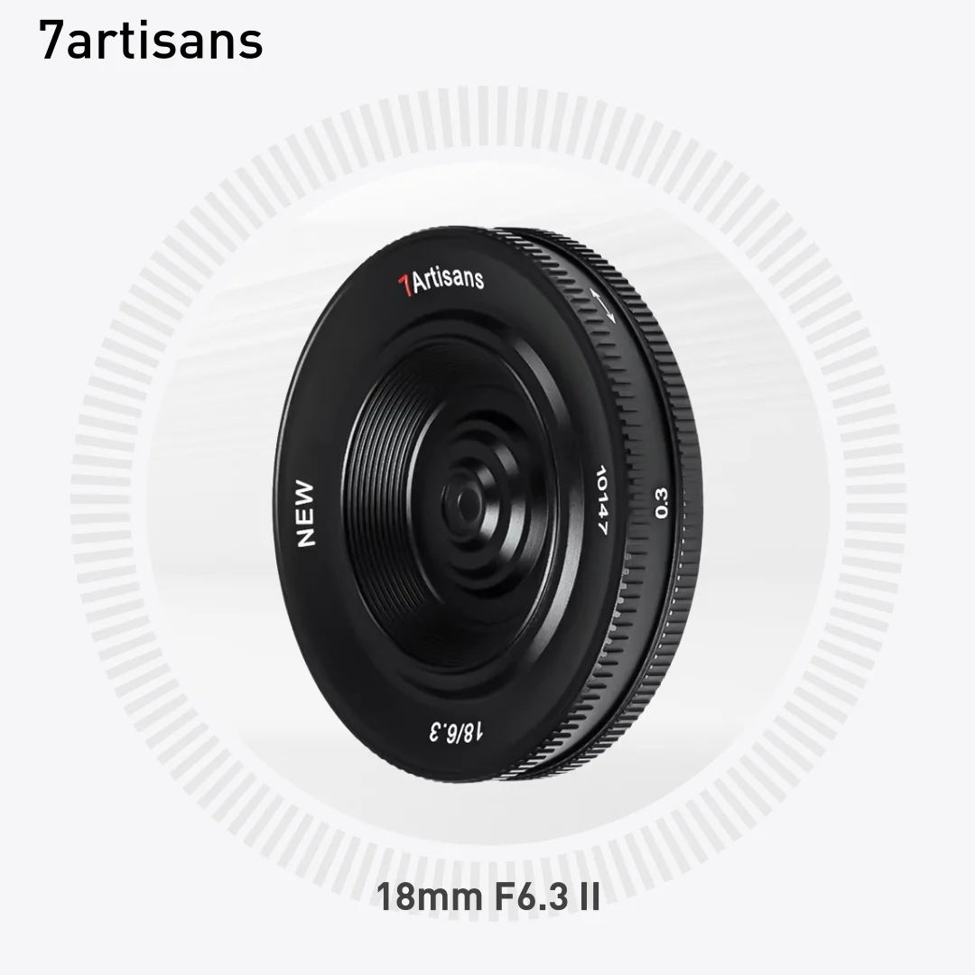 7artisans 18mm F6.3 Cookie Lens Wide-Angle Lens Cultural Landscape Lens Custom Camera Lens for Sony E Fuji Canon Panasonic S5M43