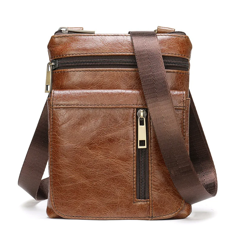 Newsbirds marsupio in pelle piccola Mini tracolla s cintura custodia per telefono di uomini maschio sigaretta s Crossbody