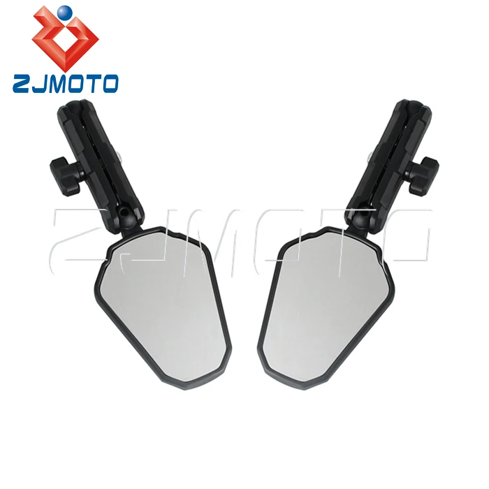 Universal 360° Adjustable Motorcycle Rearview Mirrors for Dual Sport/Adventure/ATV/EBike|E24 E-Mark Certified/HD Visibility