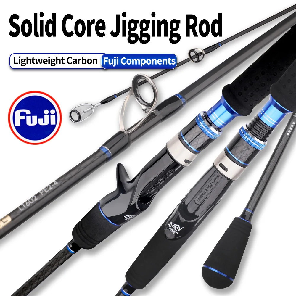 

Удилище ROLLFISH Premium Fast Jigging – карбоновое, с кольцами и катушкодержателем Fuji, для спиннинговой/кастинговой морской рыбалки