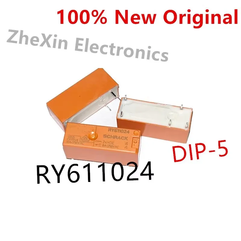 5PCS/Lot RY611005 、RY611012 、RY611024 DIP-5 New original universal power relay 8A SPDT 1-1393225-7、1-1393225-9、2-1393225-1、
