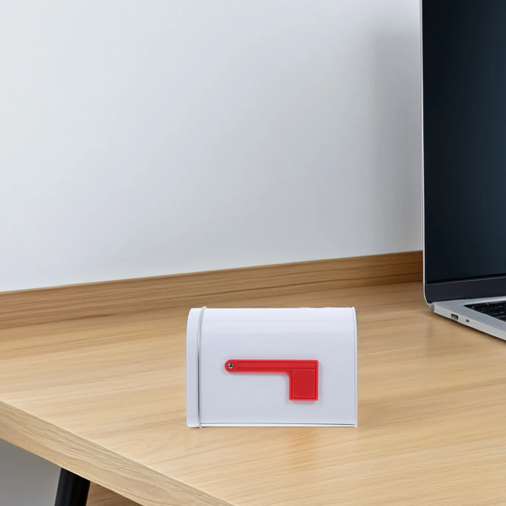 

2Pcs Vintage Tinplate Mailbox Metal Storage Box Retro Design Letter Keeper for Desk Organization Playhouse Mailbox