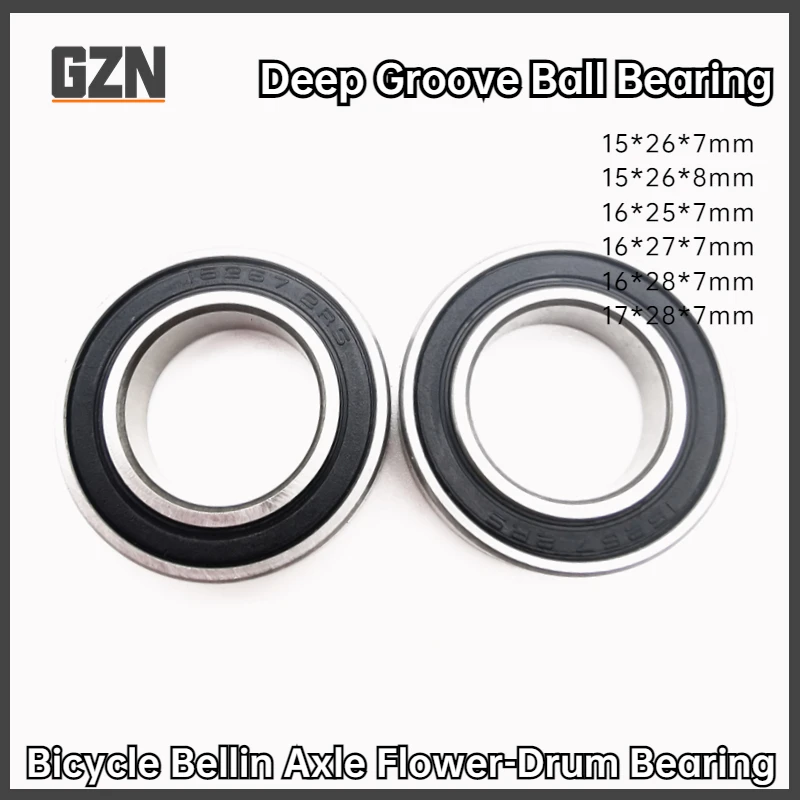 2/4PCS Mountain Bike Bicycle Bearing Center Shaft Flower Drum Bearing 15267-2RS 15268 16257 16277 16287 17287-2RS 15*26*7