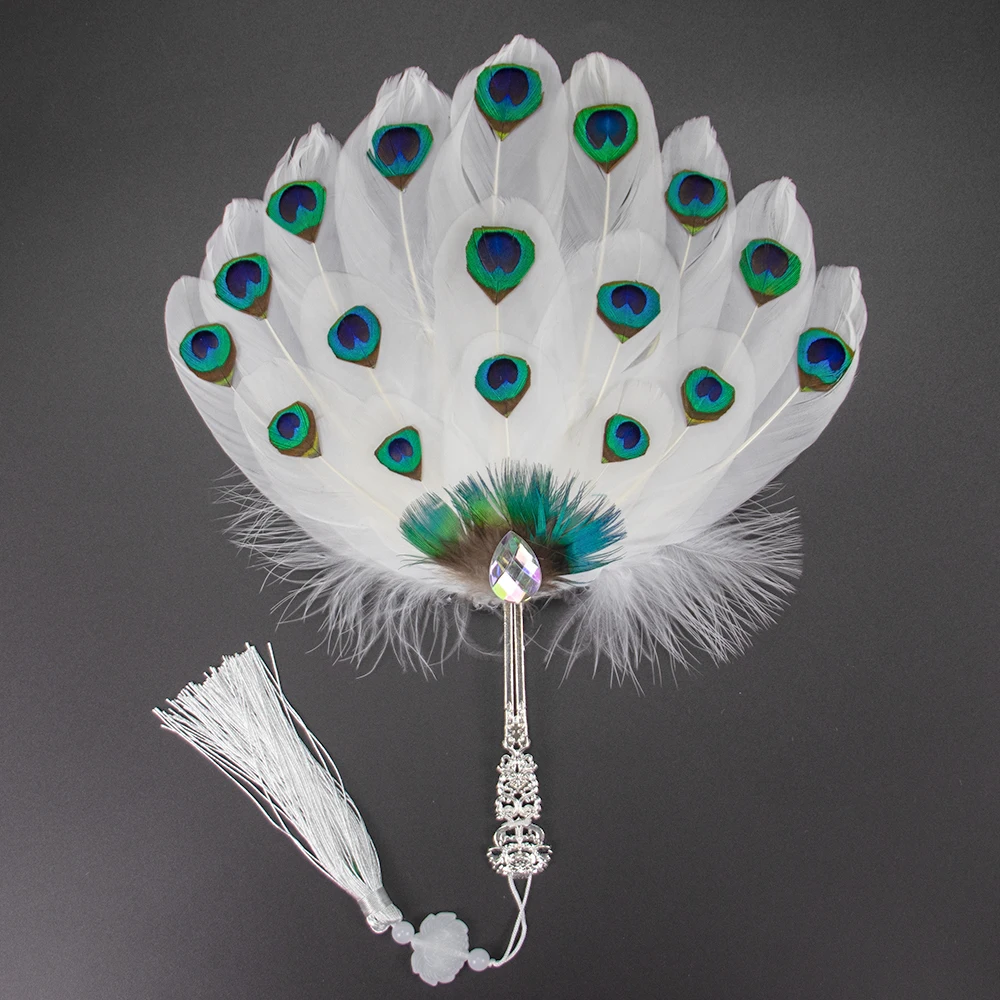 

Luxurious Peacock Feather Fan – Handcrafted | Stage Performance Decoration | Wedding Party Essential | Multiple Colors Available